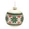 Red and Green Nordic Frosted Glass Ball Ornament Set